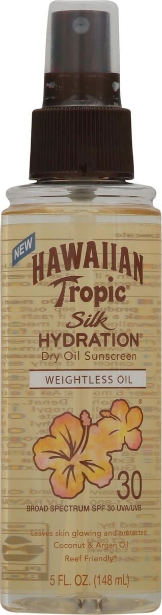 slide 1 of 1, Hawaiian Tropic Silk Hydration Weightless Dry Oil Mist, SPF 30, 5 oz