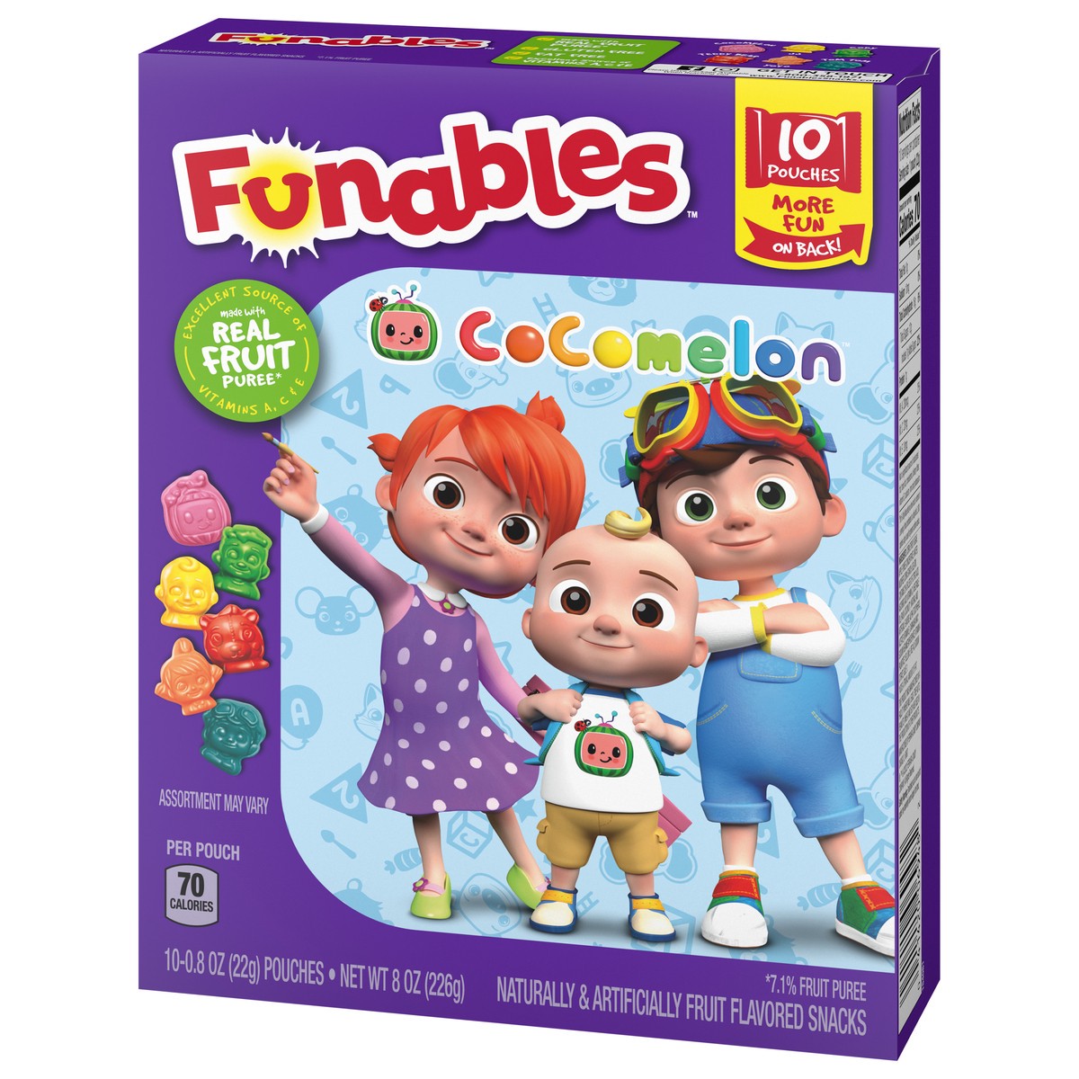 slide 6 of 9, Funables Cocomelon Fruit Flavored Snacks 10 - 0.8 oz Pouches, 10 ct; 0.8 oz