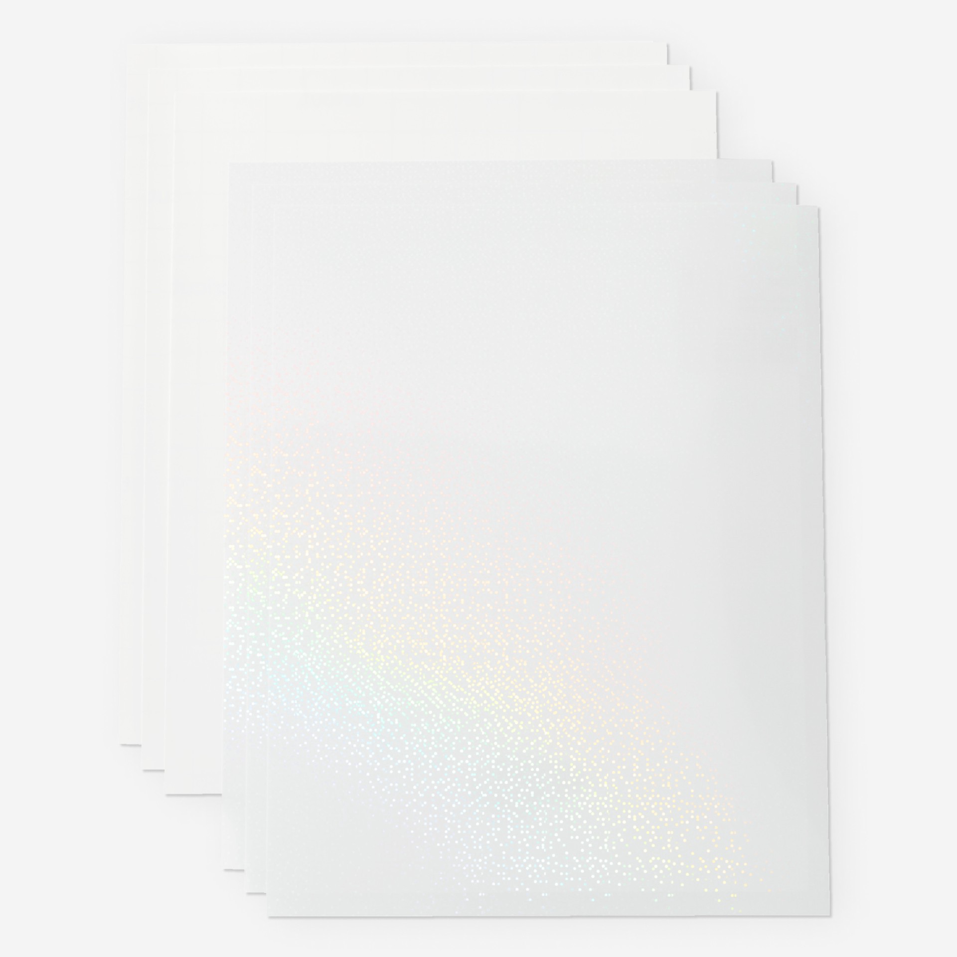 slide 5 of 8, Cricut Printable Clear Us Letter Waterproof Holographic Sticker Set, 5ct., 5 ct