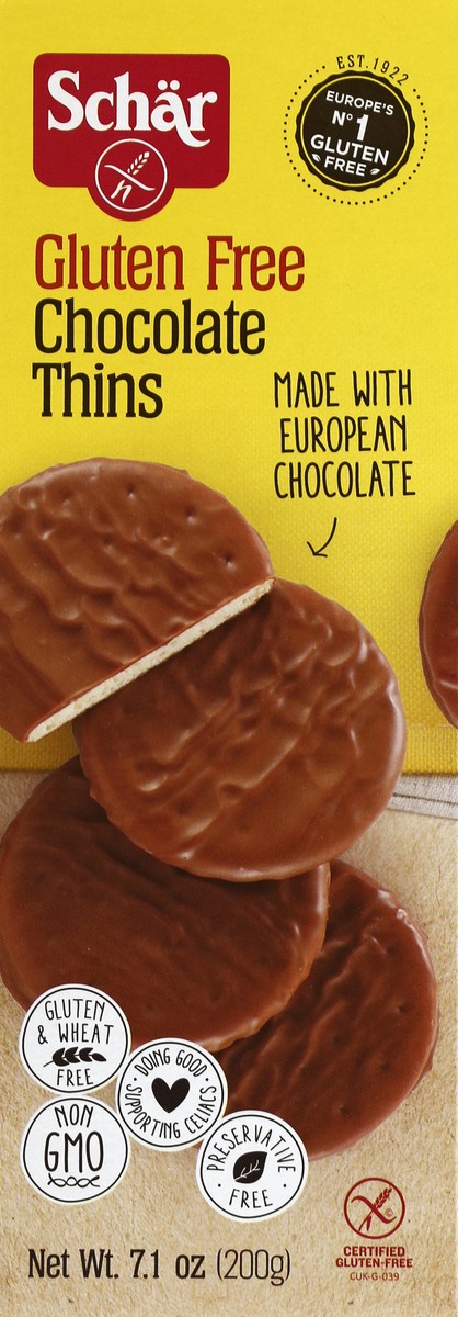 slide 5 of 6, Schär Gluten-Free Chocolate Thins 7.1 oz, 7.1 oz