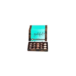 Abdallah Chocolates Greeting Card Box, Grateful Chocolate, 5.5 oz