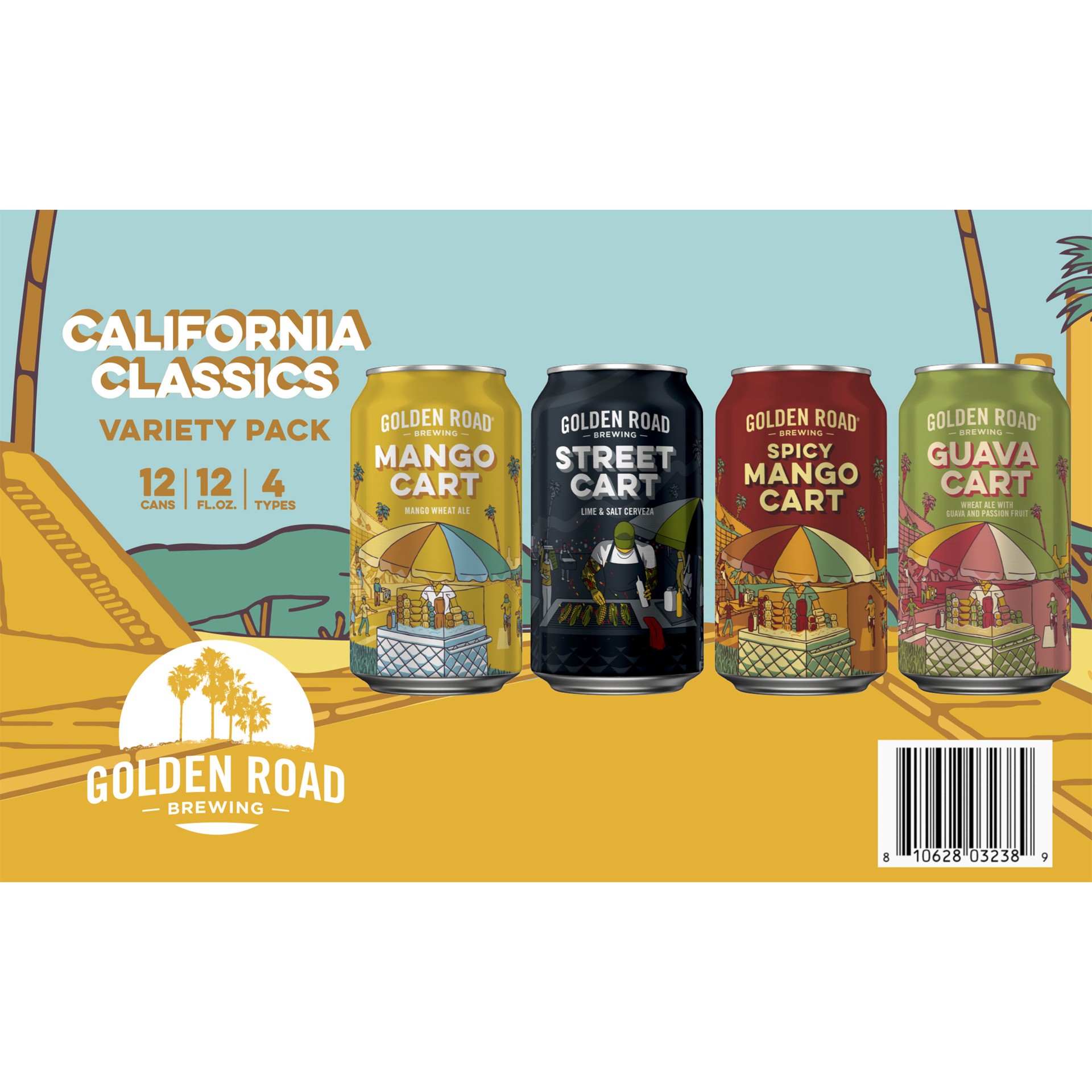 slide 4 of 4, Golden Road Brewing California Collection Beer Variety Pack 12 - 12 fl oz Cans, 12 ct; 12 oz