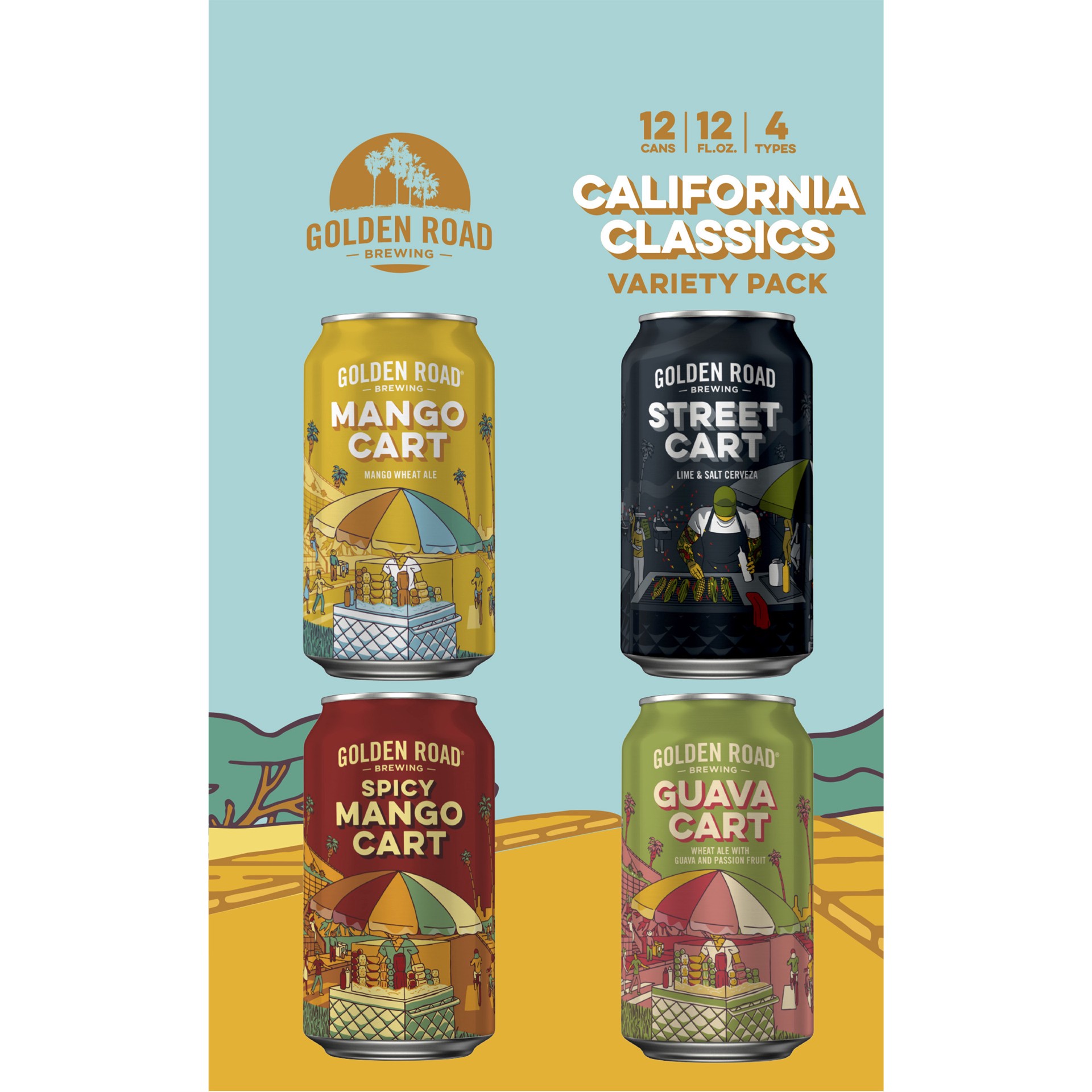 slide 3 of 4, Golden Road Brewing California Collection Beer Variety Pack 12 - 12 fl oz Cans, 12 ct; 12 oz