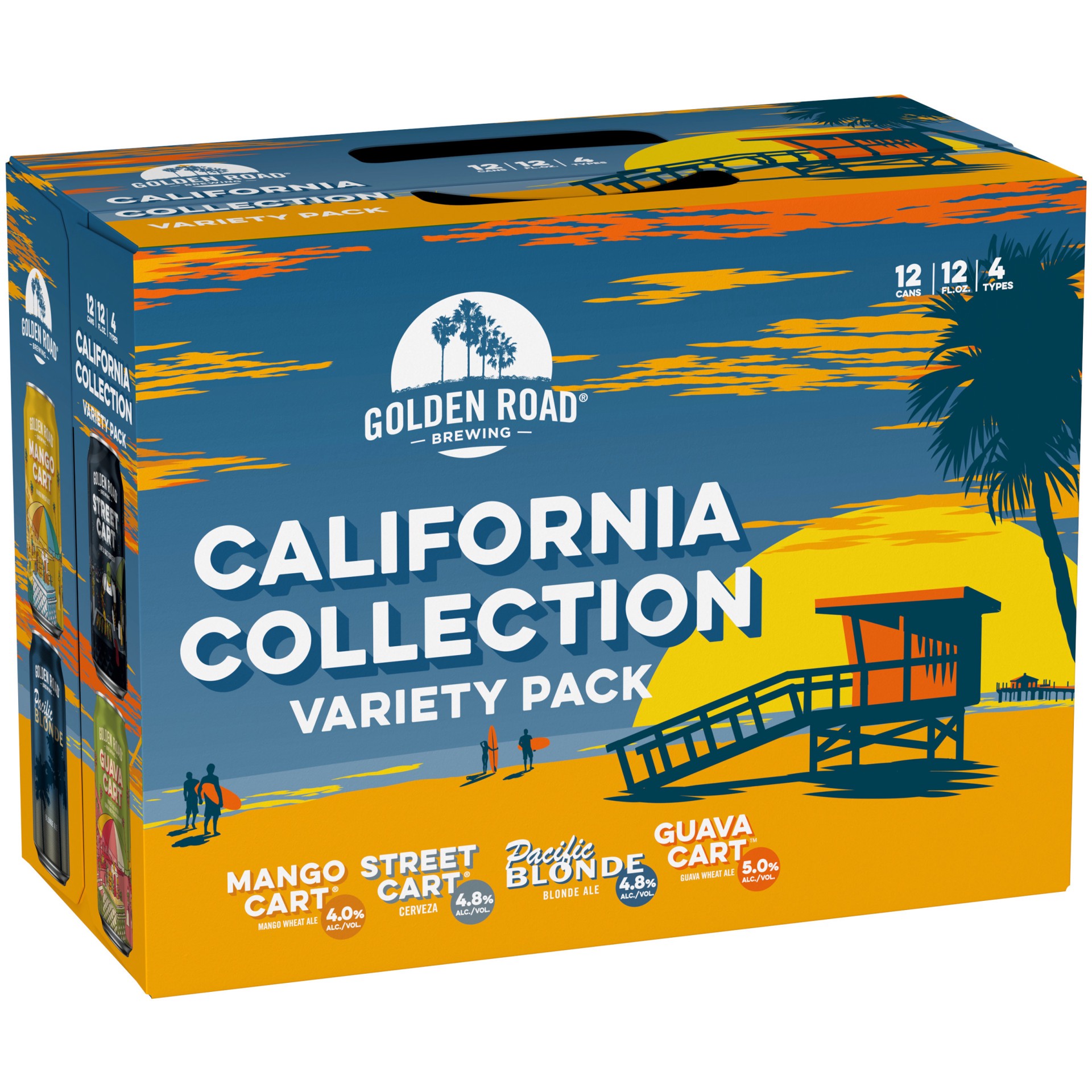 slide 1 of 4, Golden Road Brewing California Collection Beer Variety Pack 12 - 12 fl oz Cans, 12 ct; 12 oz