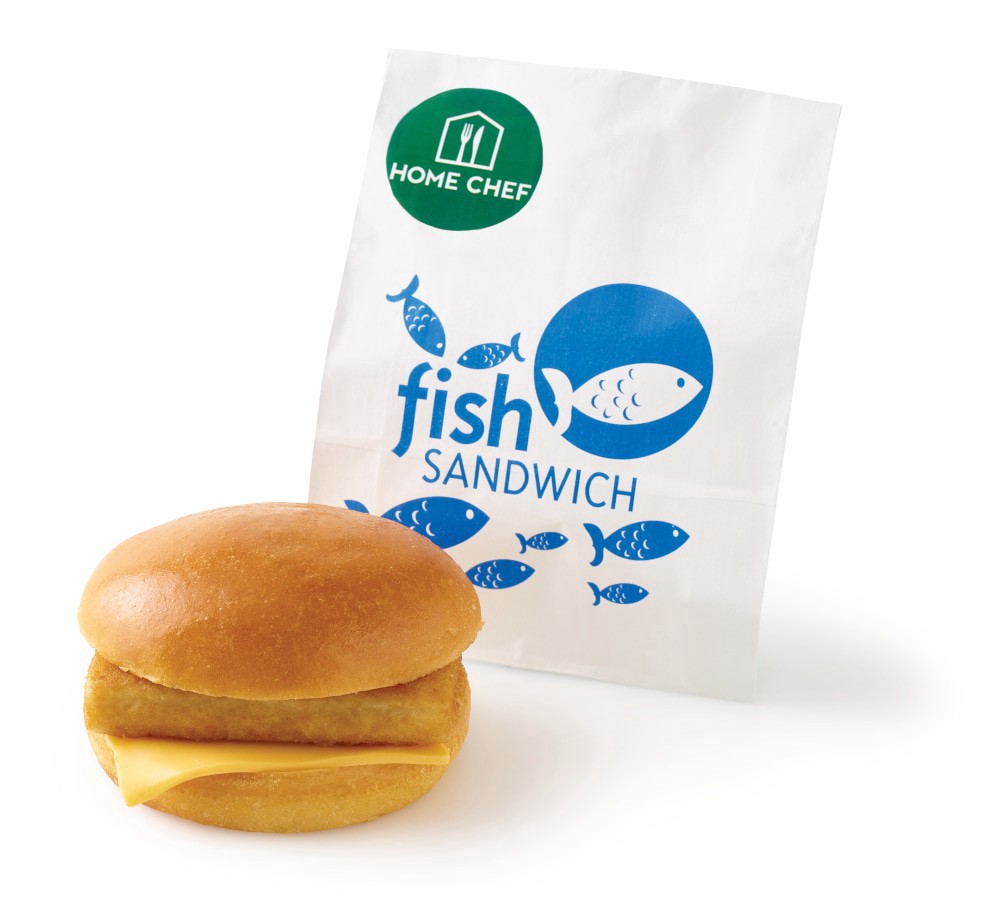 slide 1 of 2, Home Chef Fish Sandwich With Cheese, 1 ct