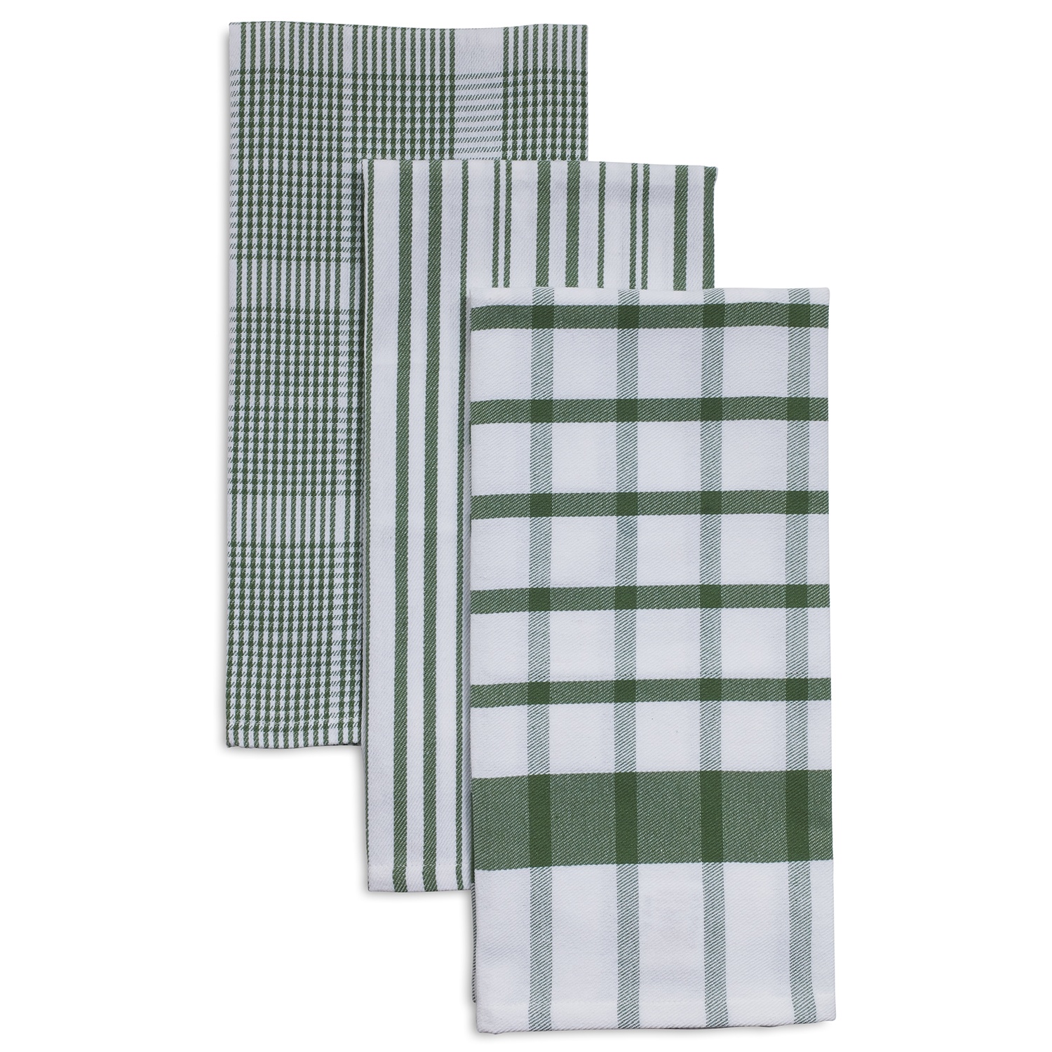 slide 1 of 1, Sur La Table Assorted Twill Kitchen Towels, Sage, 3 ct; 28 in x 20 in