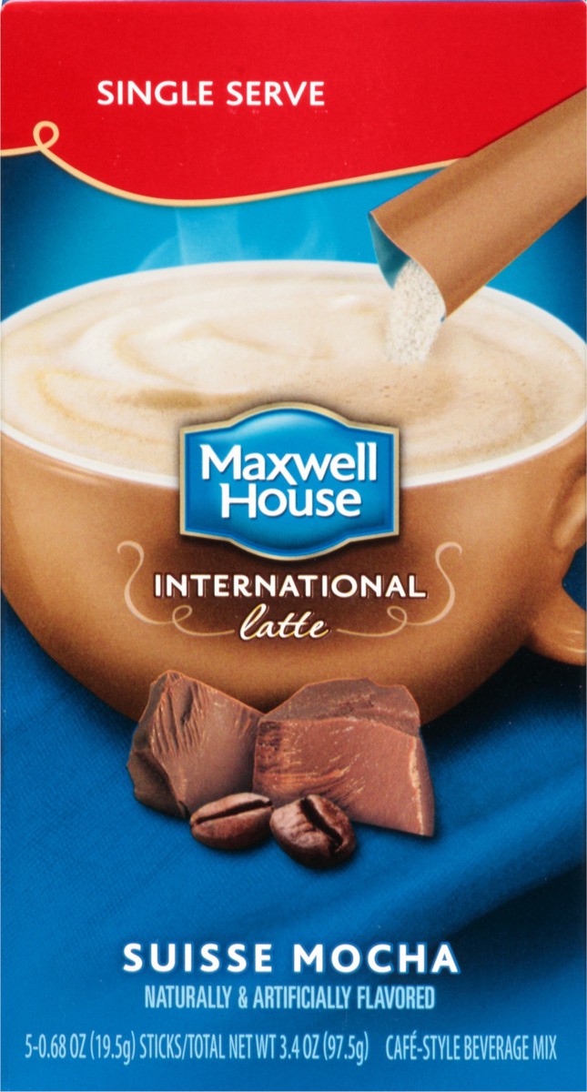 slide 5 of 5, Maxwell House International Suisse Mocha Latte Coffee, 5 ct; 0.68 oz