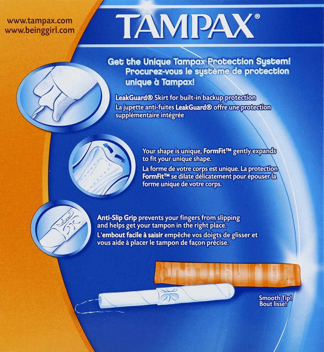slide 5 of 5, Tampax Anti-Slip Grip Cardboard Applicator Tampons, 20 ct