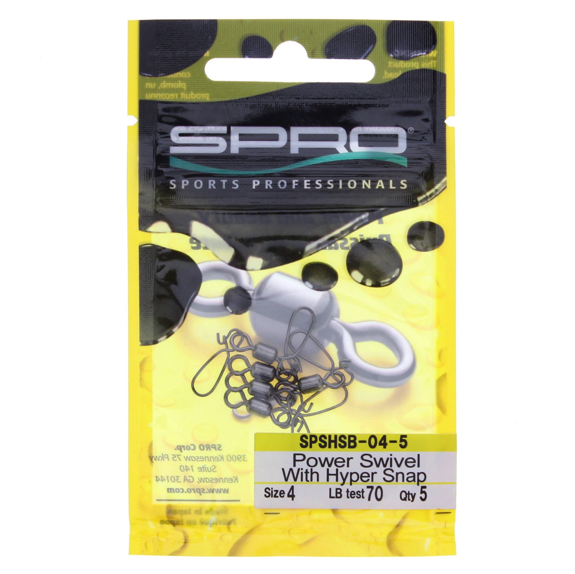 slide 1 of 1, SPRO #4 Power Swivel with Hyper Snap, 5 ct