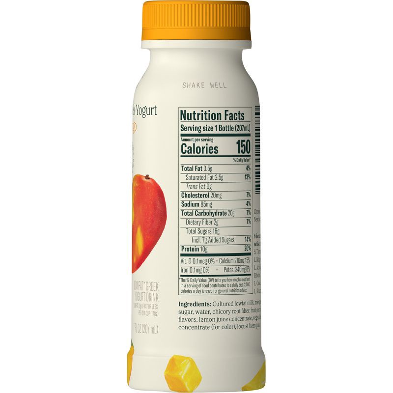 slide 3 of 5, Chobani Mango Low-Fat Greek Yogurt Drink - 7 fl oz, 7 fl oz