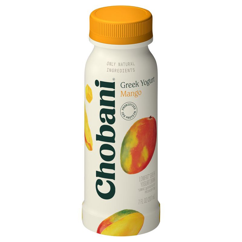 slide 1 of 5, Chobani Mango Low-Fat Greek Yogurt Drink - 7 fl oz, 7 fl oz