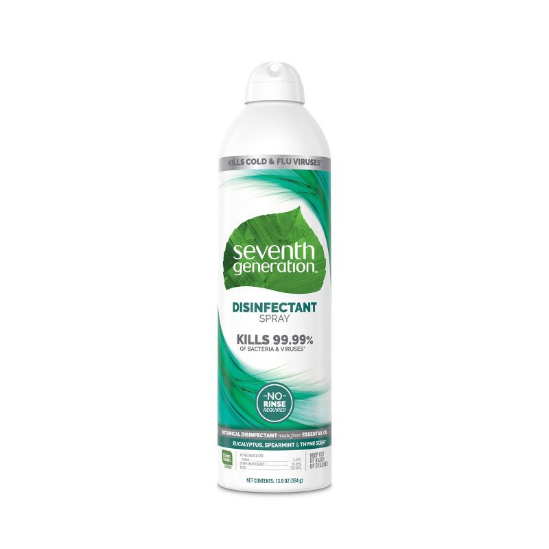 slide 2 of 8, Seventh Generation Disinfectant Spray Eucalyptus & Spearmint - 13.9oz, 13.9 oz