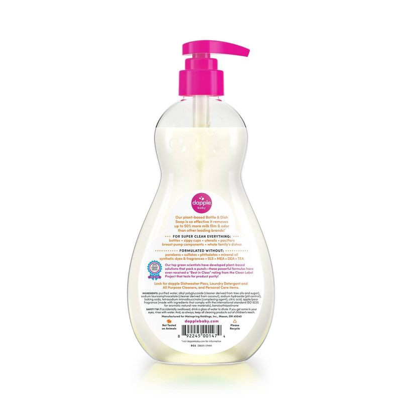 slide 2 of 3, Dapple Baby Bottle & Dish Soap - Mango Melon Scent - 16.9 fl oz, 16.9 fl oz