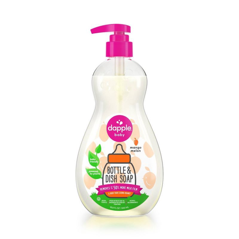 slide 1 of 3, Dapple Baby Bottle & Dish Soap - Mango Melon Scent - 16.9 fl oz, 16.9 fl oz