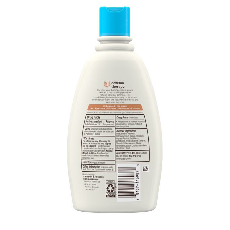 slide 2 of 9, Aveeno Baby Eczema Therapy Moisturizing Cream for Dry, Itchy Skin - 12 fl oz, 12 fl oz