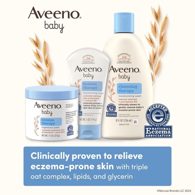 slide 6 of 9, Aveeno Baby Eczema Therapy Moisturizing Cream for Dry, Itchy Skin - 12 fl oz, 12 fl oz
