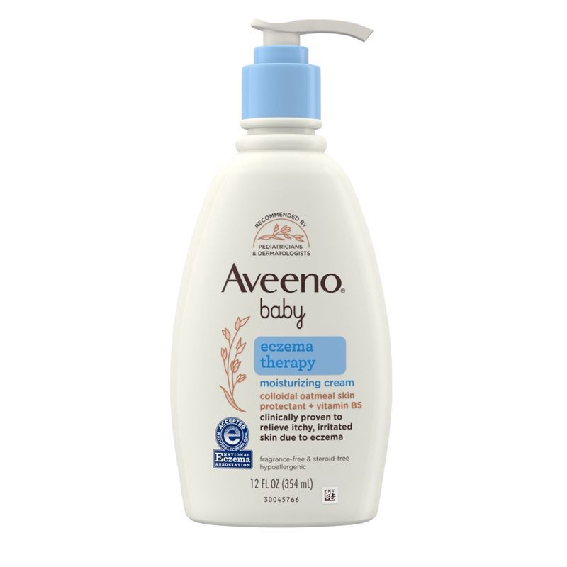 slide 1 of 1, Aveeno Baby Eczema Therapy Moisturizing Cream for Dry, Itchy Skin - 12 fl oz, 12 fl oz