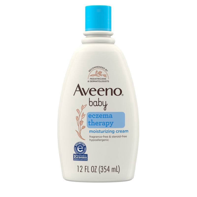 slide 1 of 9, Aveeno Baby Eczema Therapy Moisturizing Cream for Dry, Itchy Skin - 12 fl oz, 12 fl oz