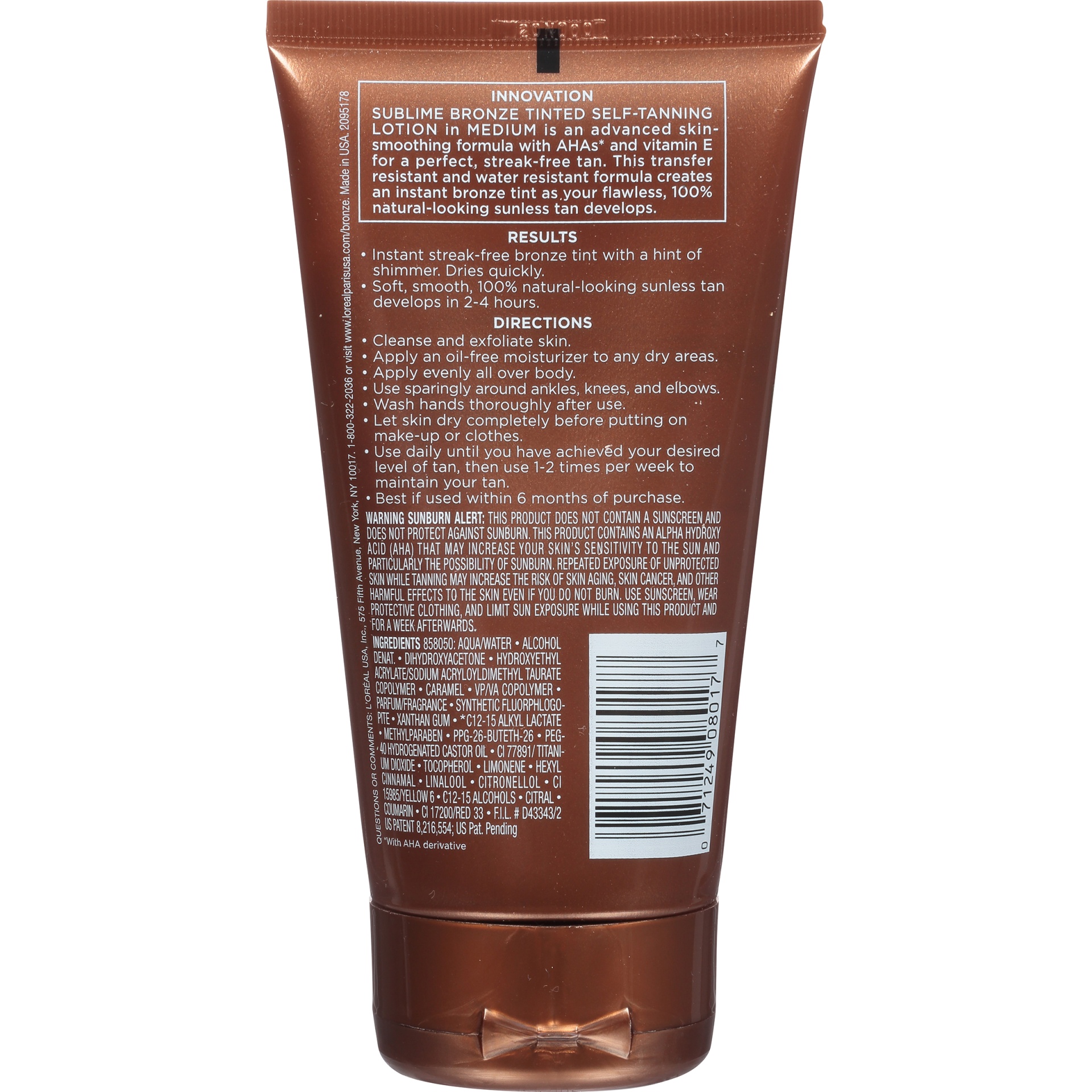 slide 4 of 5, L'Oréal Sublime Bronze Tinted Self-Tanning Lotion Medium Natural Tan, 5 fl oz