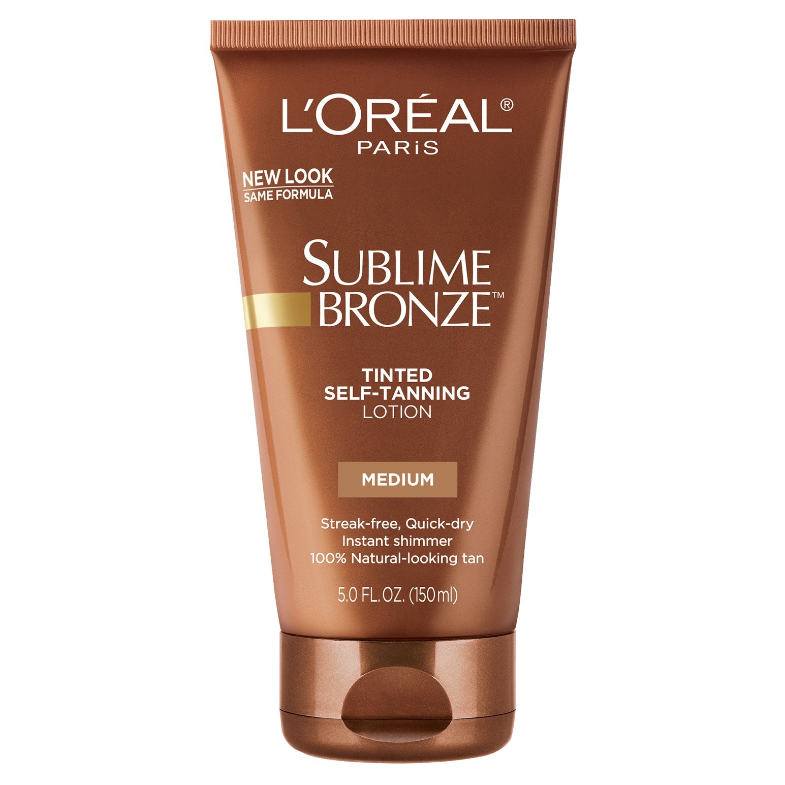 slide 1 of 5, L'Oréal Sublime Bronze Tinted Self-Tanning Lotion Medium Natural Tan, 5 fl oz