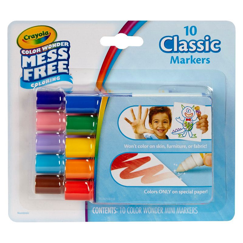 slide 1 of 5, Crayola Color Wonder Markers - 10 Classic Colors, 1 ct