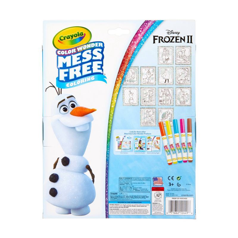 slide 5 of 5, Crayola Color Wonder Glitter Coloring Kit - Disney Frozen 2: Mess Free Coloring Book for Creative Thinking & Shapes, 1 ct