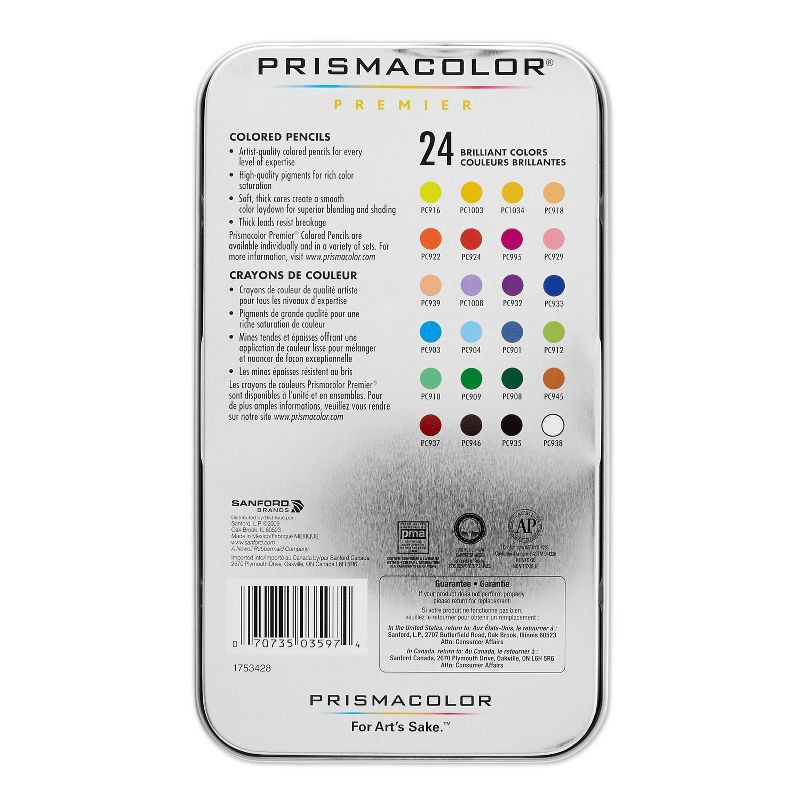 slide 5 of 8, Prismacolor Premier 24pk Colored Pencils, 24 ct