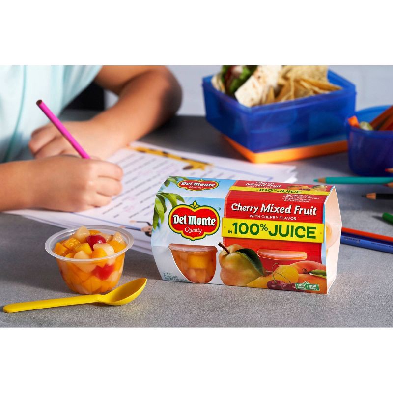 slide 6 of 6, Del Monte Mixed Fruit Cups - 4oz 4pk, 4 ct; 4 oz