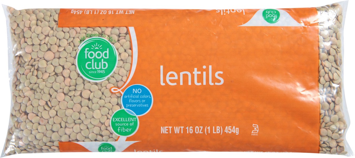 slide 9 of 11, Food Club Dry Lentil Beans, 16 oz