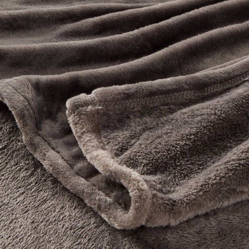 slide 3 of 3, Full/Queen Microplush Bed Blanket Hot Coffee - Threshold™, 1 ct