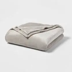 King Microplush Bed Blanket Gray - Threshold™
