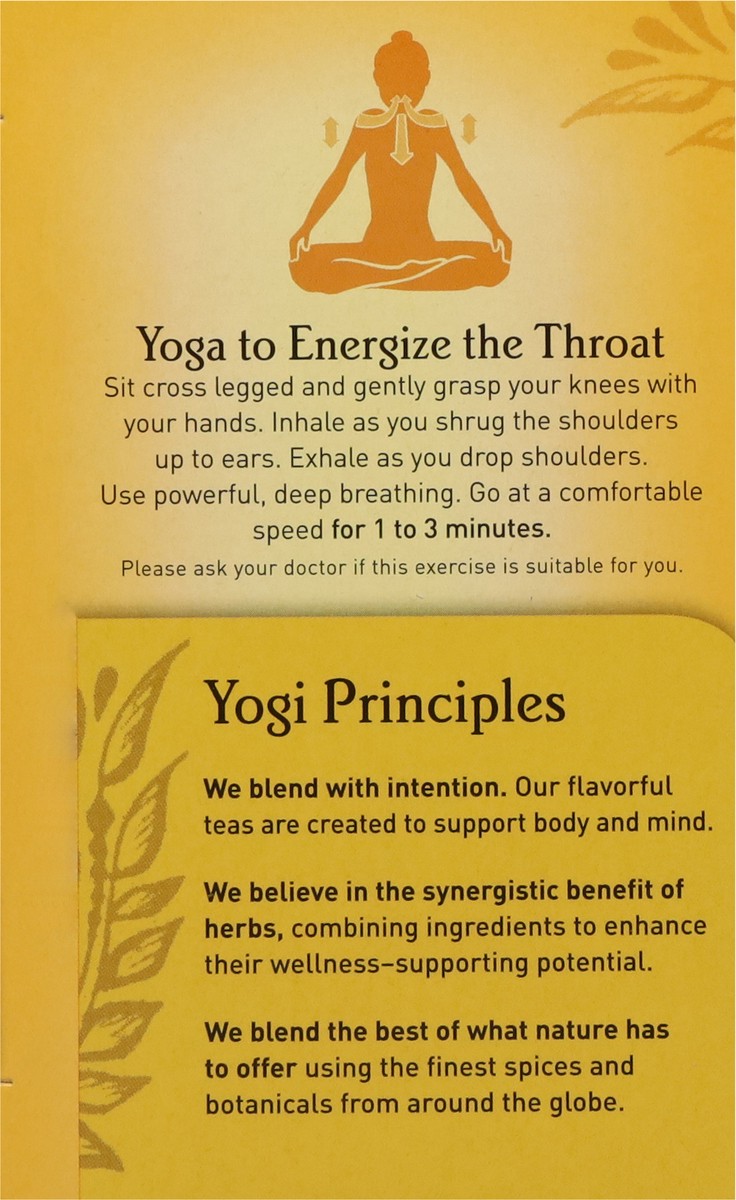 slide 5 of 9, Yogi Throat Comfort Honey Lemon Herbal Tea 16 Tea Bags, 16 ct