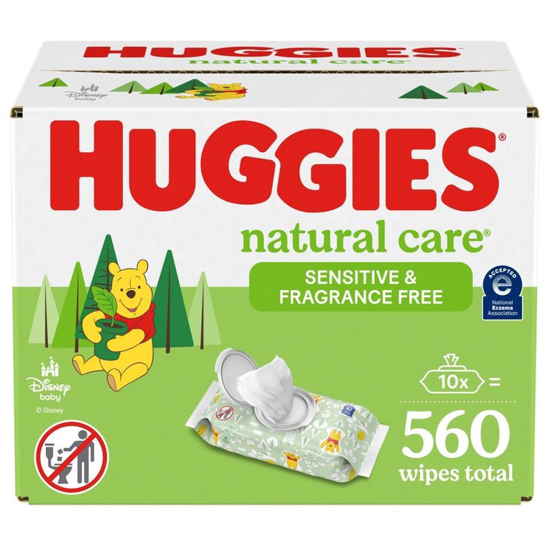 slide 1 of 9, Huggies Natural Care Sensitive Unscented Baby Wipes - 560ct, 560 ct