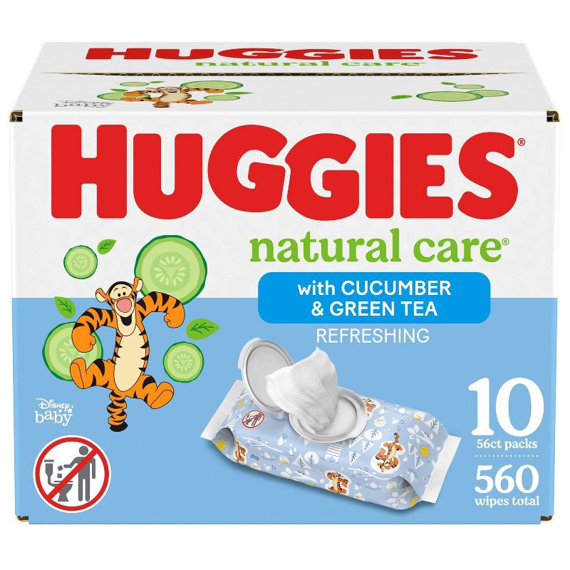 slide 1 of 13, Huggies Natural Care Refreshing Scented Baby Wipes - 560ct/10pk, 560 ct, 10 ct