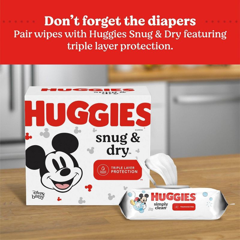 slide 7 of 8, Huggies Simply Clean Unscented Baby Wipes 11 Flip-Top Packs (704ct), 704 ct