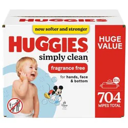 Huggies Simply Clean Unscented Baby Wipes - 11pk (704ct total wipes)