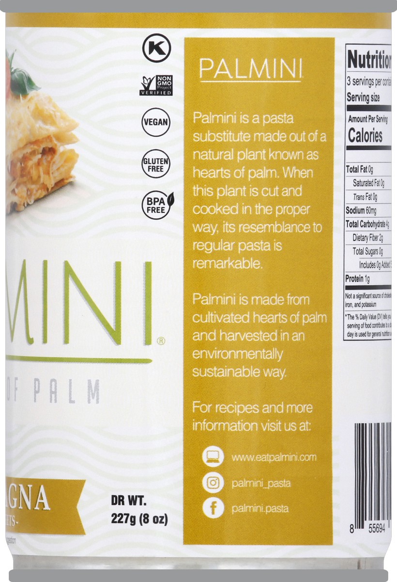 slide 7 of 8, Palmini Lasagna Sheets 400 g, 400 g