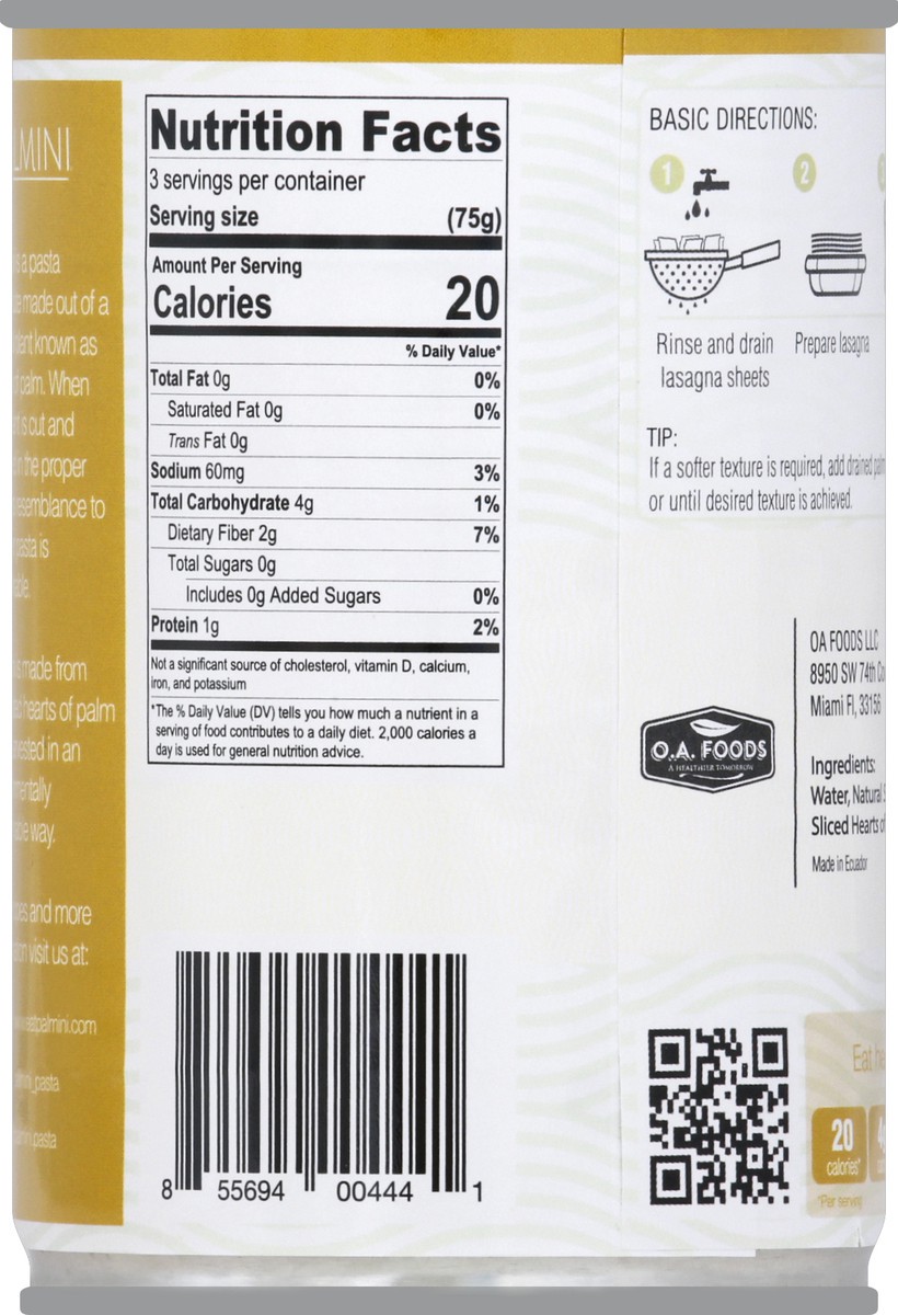 slide 5 of 8, Palmini Lasagna Sheets 400 g, 400 g