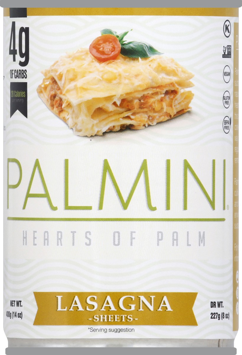 slide 1 of 8, Palmini Lasagna Sheets 400 g, 400 g
