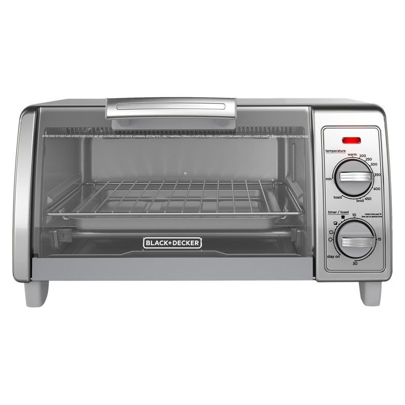 slide 2 of 5, BLACK+DECKER 4 Slice Toaster Oven - Silver - TO1700SG, 1 ct