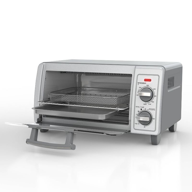 slide 3 of 12, BLACK+DECKER 4 Slice Toaster Oven - TO1701SG: Countertop, Small, Dishwasher-Safe Parts, 1 ct