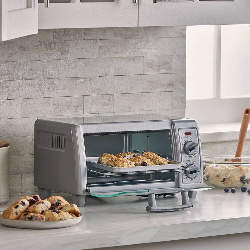 slide 7 of 12, BLACK+DECKER 4 Slice Toaster Oven - TO1701SG: Countertop, Small, Dishwasher-Safe Parts, 1 ct