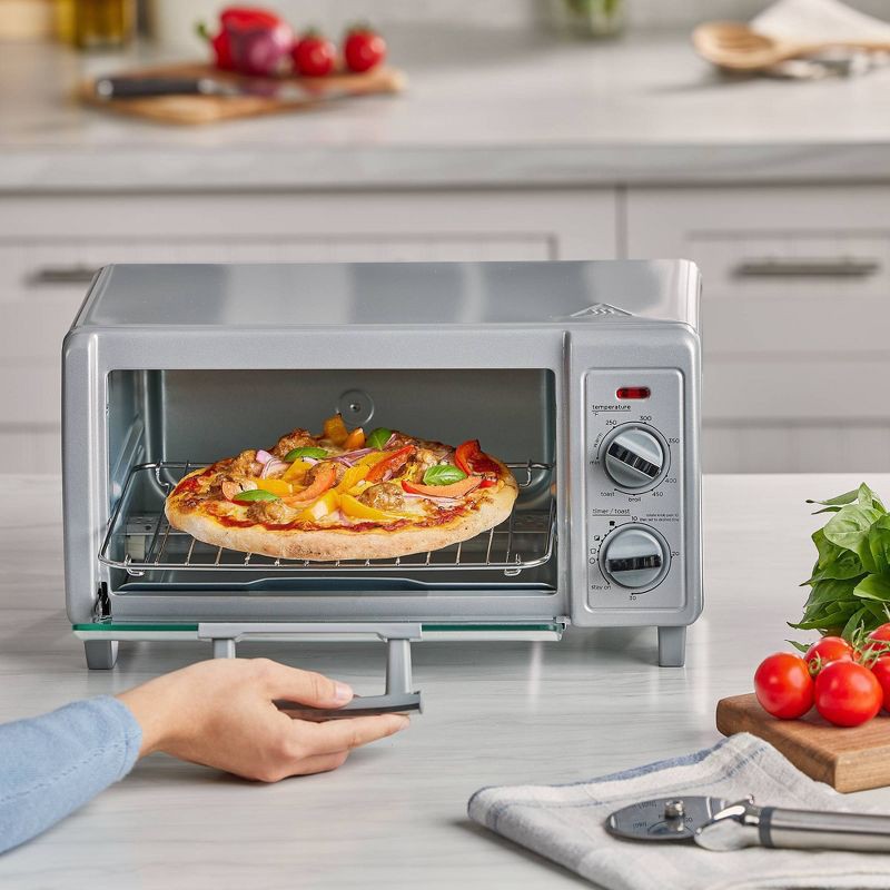 slide 10 of 12, BLACK+DECKER 4 Slice Toaster Oven - TO1701SG: Countertop, Small, Dishwasher-Safe Parts, 1 ct