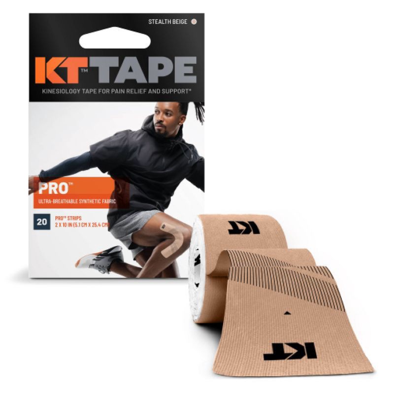 slide 1 of 2, KT Tape Pro Black 20 Pre cut Strips - Beige, 1 ct