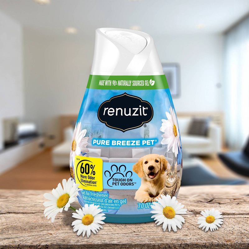 slide 2 of 4, Renuzit Tough on Pet Odors Gel Air Freshener - Pure Breeze - 7oz/3pk, 3 ct; 7 oz