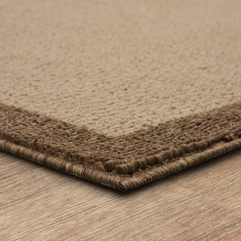 slide 2 of 9, 2'6"x3'10" Washable Madison Border Accent Rug Tan - Threshold™: Indoor Tufted Medium Pile Rectangle Carpet, 1 ct
