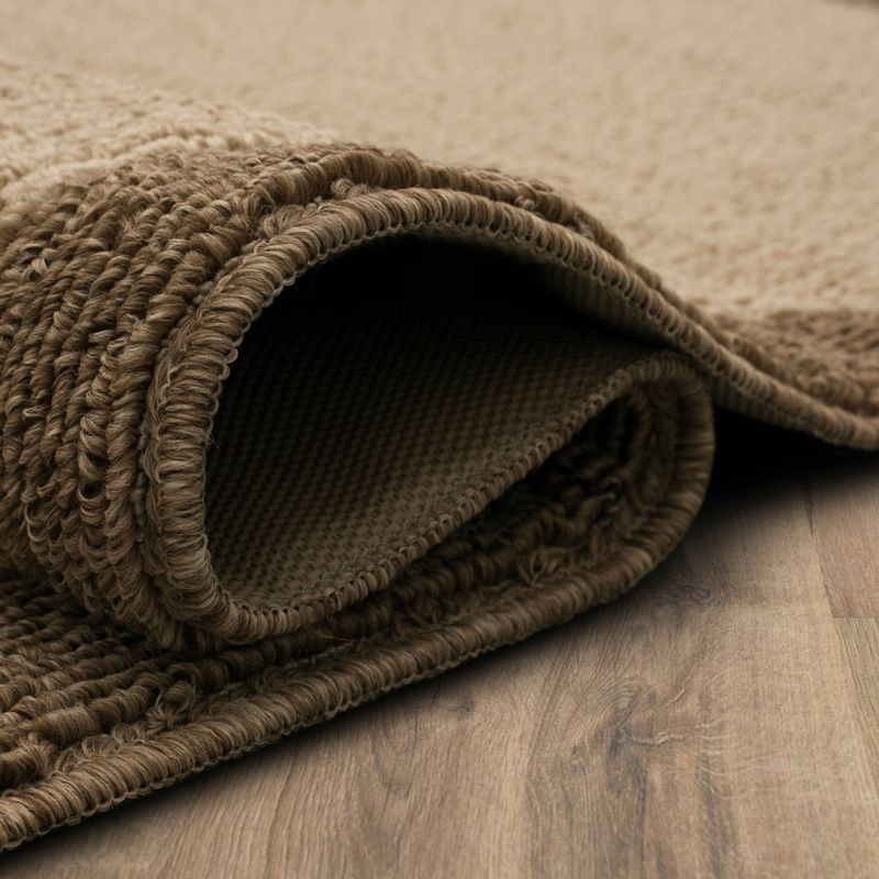 slide 6 of 9, 2'6"x3'10" Washable Madison Border Accent Rug Tan - Threshold™: Indoor Tufted Medium Pile Rectangle Carpet, 1 ct