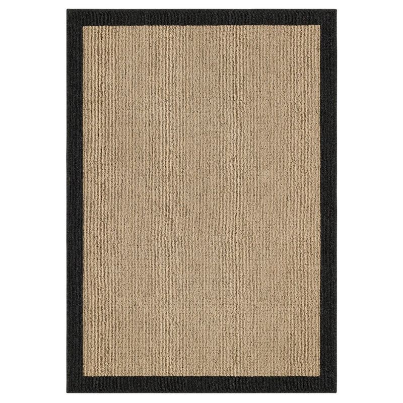 slide 6 of 9, 2'6"x3'10" Washable Madison Border Accent Rug Gray - Threshold™: Indoor Skid-Resistant Medium Pile Rug, 1 ct