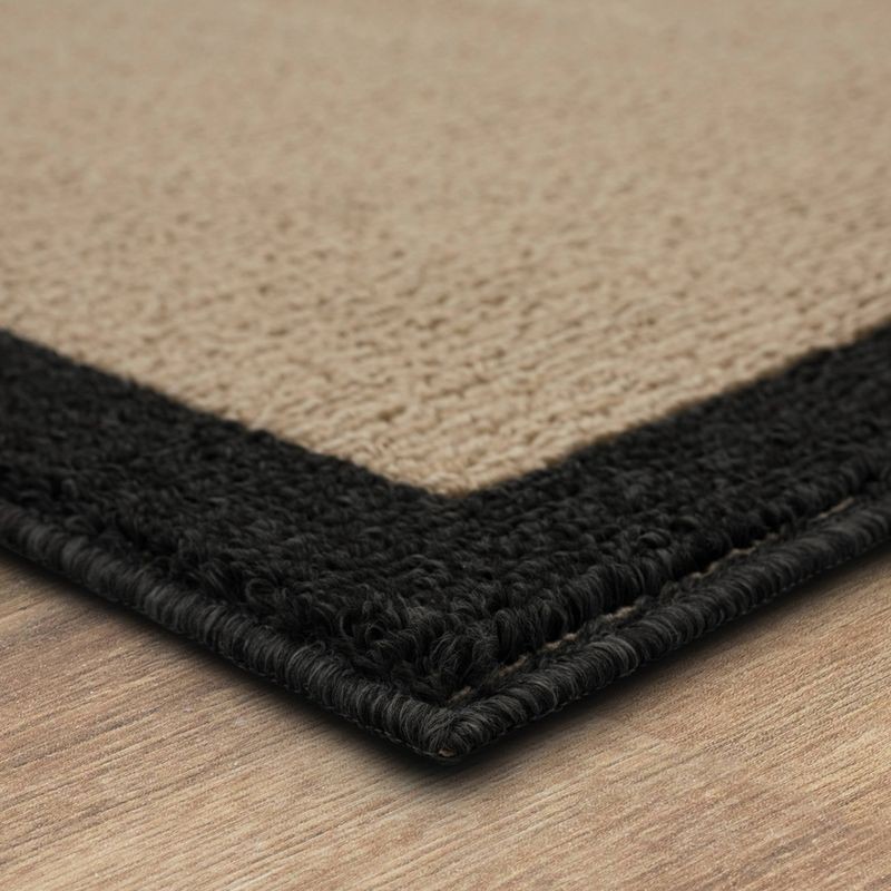 slide 1 of 9, 2'6"x3'10" Washable Madison Border Accent Rug Gray - Threshold™: Indoor Skid-Resistant Medium Pile Rug, 1 ct