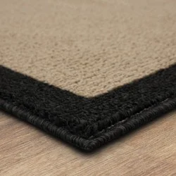 2'6"x3'10" Washable Madison Border Accent Rug Gray - Threshold™: Indoor Skid-Resistant Medium Pile Rug